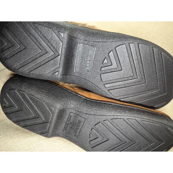 Isotoner Women's Eco-Comfort Memory Foam Faux Fur Hoodback Slipper Soft sz 9 - Picture 7 of 7